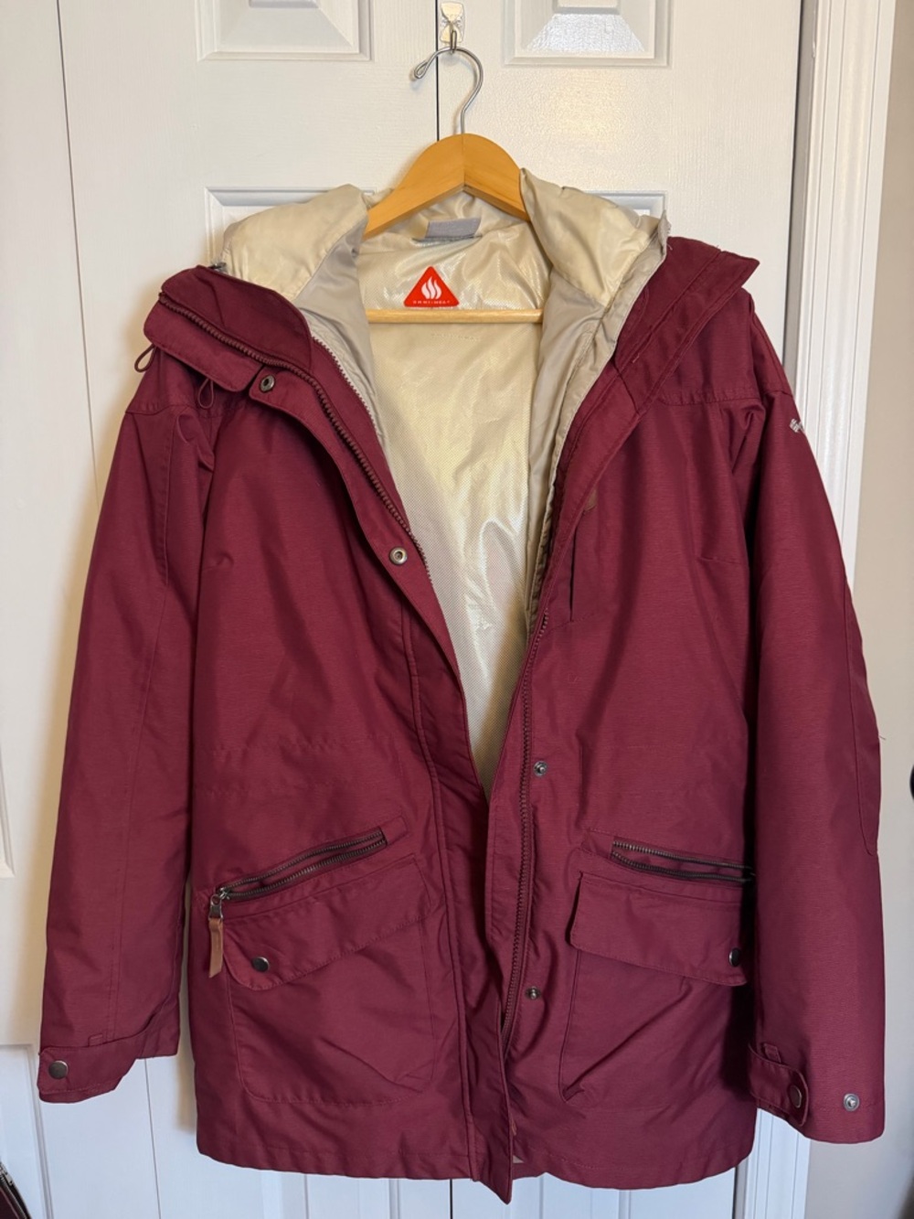 Columbia Interchange Winter Jacket | Size M | Burgundy/Wine Cream Lining